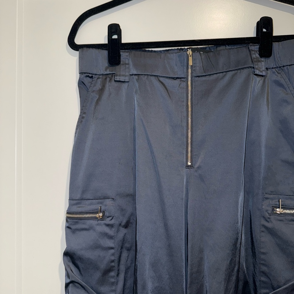 Zara Navy Blue Cargo Jogger Pants - Picture 2 of 5